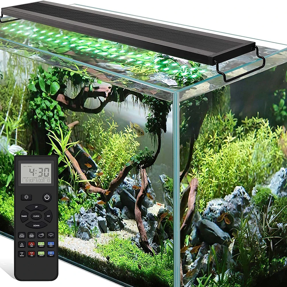 30/45CM Remote Control Aquarium Light with Timer Full Spectrum Fish