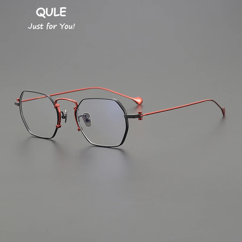 

New Fashion Titanium Glasses Frames Men Women Polygon Artistic Eyeglasses Top Quality Myopia Reading Prescription Trendy Eyewear