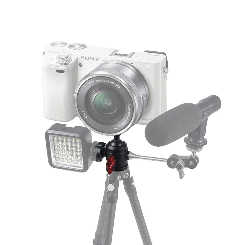 Mini Stativ Kugelkopf Swivel Ball Kopf 1/4 "Abnehmbare Kalten Schuh Halterungen Adapter für DSLR Kamera Monitor Vlog Flash Licht mic Stand – Detail 25