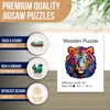 Tiger Wooden Puzzle, Irregular Animal shaped Pieces, High-difficulty Magic Puzzle Intellectual Toy, Family Game Home Decor 5