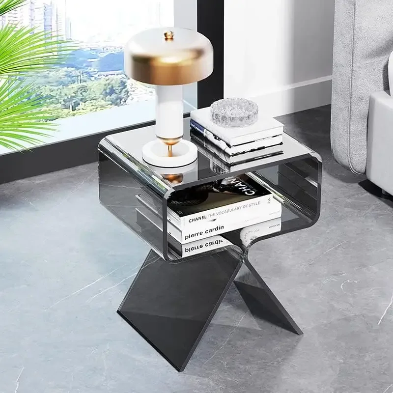 Description Picture 2 of itemAcrylic Side Table End Table for Living Room Small Mini Coffee Table Nightstands for Bedroom
