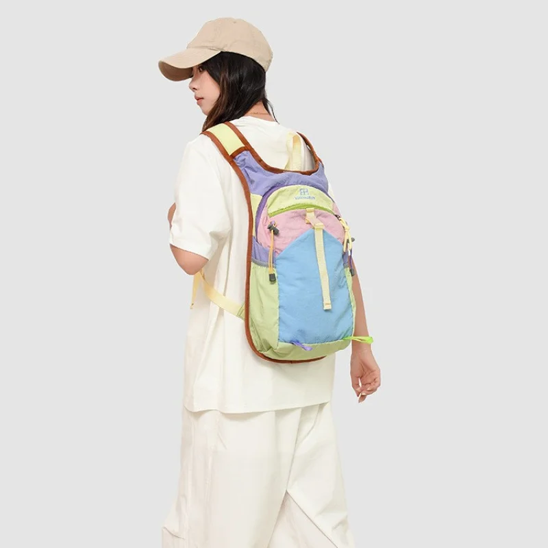 Design Sense Travel Backpack Big Capacity Women's Double Shoulder Pack Multifunctional Outdoor Hiking Fitness Cycling Backpack