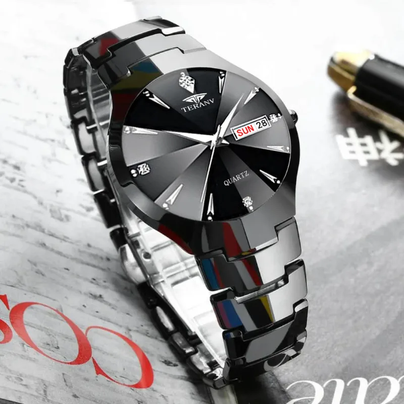 Ladies watch, niche simple double calendar high-value quartz watch