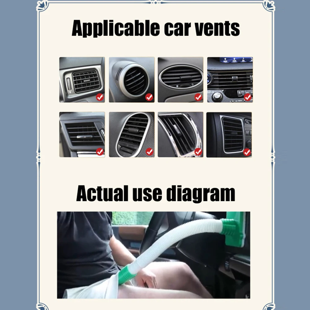 Portable AC Extension Tube Wear Resist Air Vent Extension Pipe Vehicle Directs Cool Tube for Car Cooler Accessories