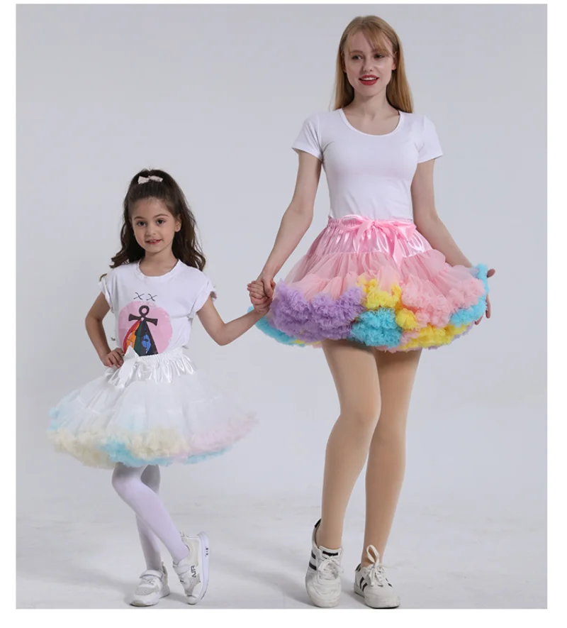 Tutú Ponjoso Para Niñas Pequeñas, Falda De Malla De Tul Para Baile De