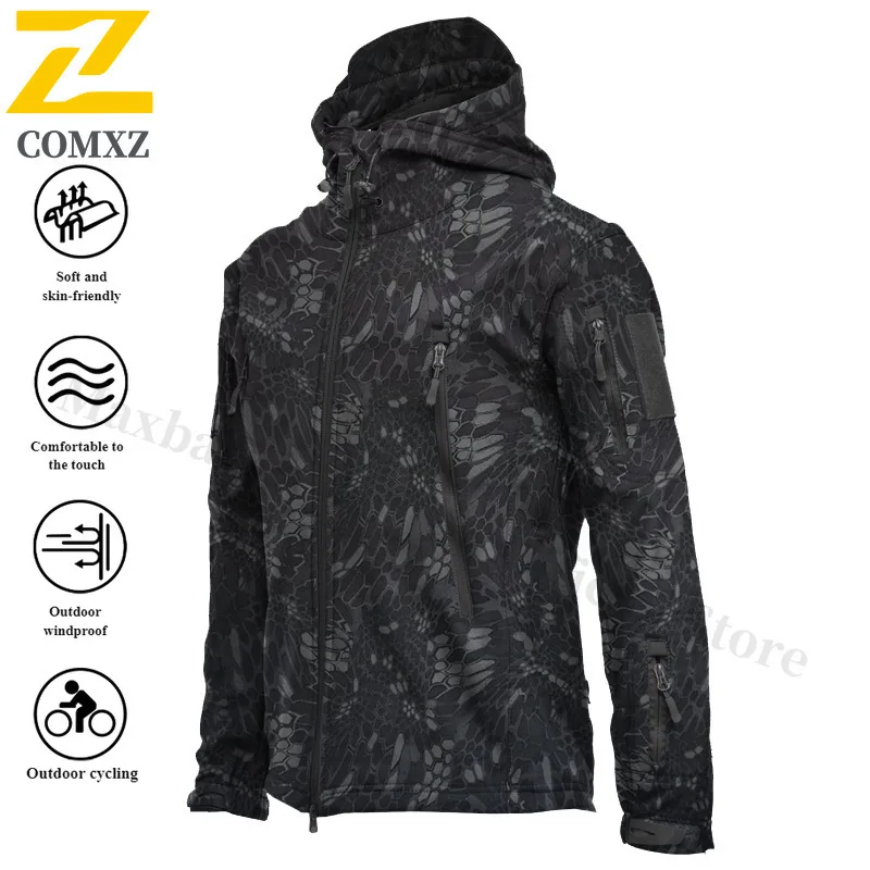 Colorful Softshell Jacket Men Women Fleece Lined Windproof Waterproof Breathable Winter Hiking Shark Skin Outdoor Thermal Coat