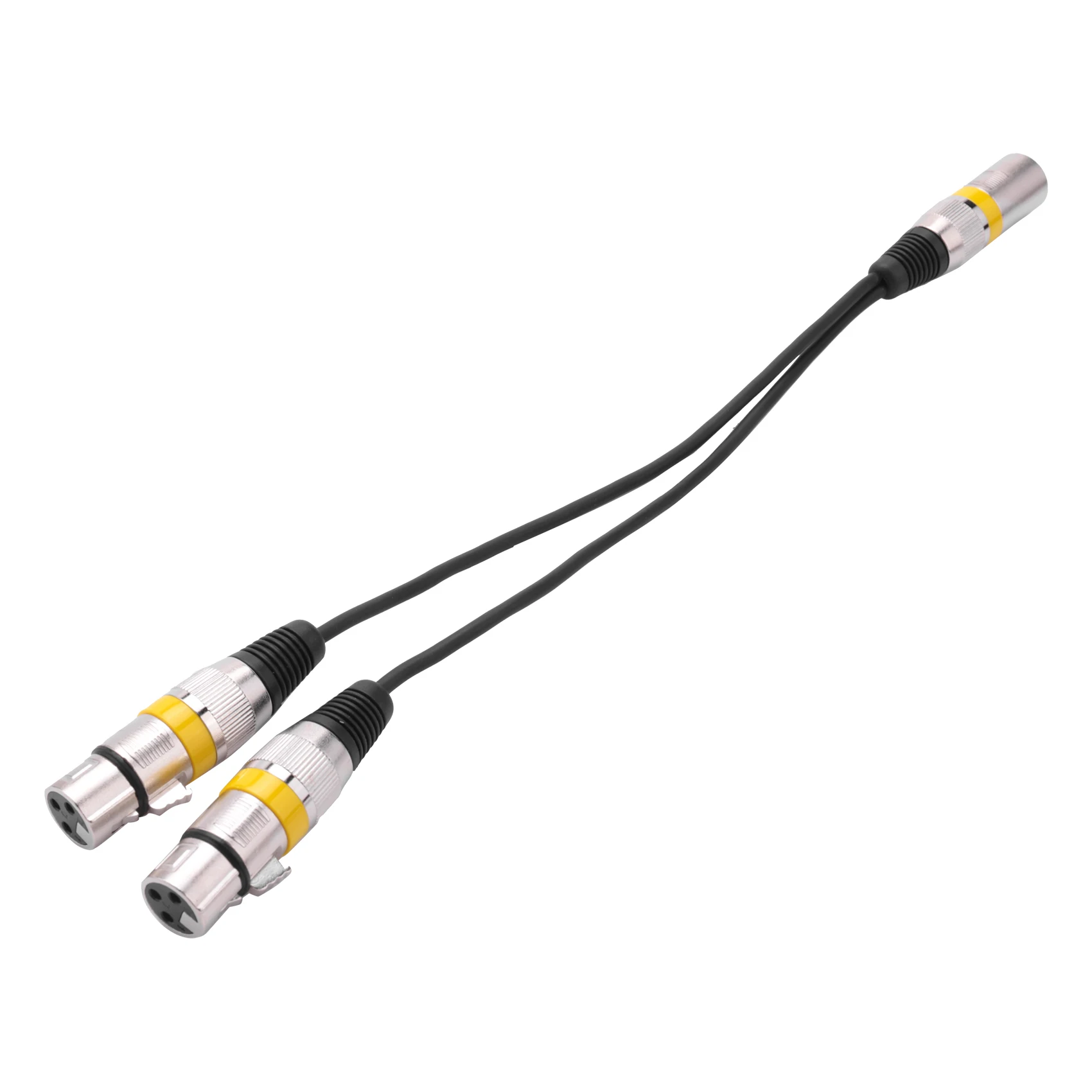 30Cm 3Pin Xlr Male to 2 Xlr Female Audio Extension Cable Y Splitter for Mic Mixer Recorder Dj Cable