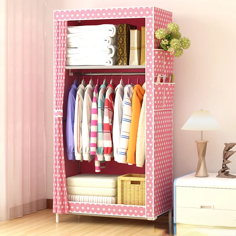 Armario de tela minimalista para de armario pequeño de individual, armario de de ropa plegable, muebles para el hogar|Guardarropa| - AliExpress