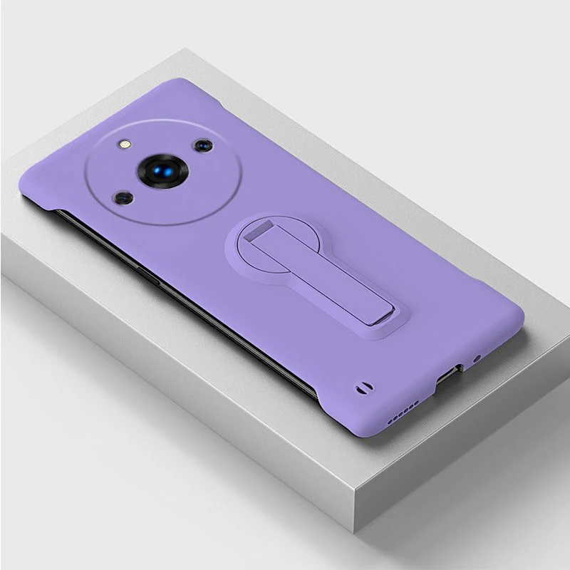 Slim Frameless Phone Case with Rotating Holder and Enhanced Protection