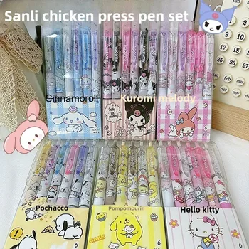 Set di Penne a Pressione della Collezione Sanrio, Penne Gel con Cartoni Animati, Regalo Perfetto per Studenti, Gadget per Feste per Bambini e Adolescenti
