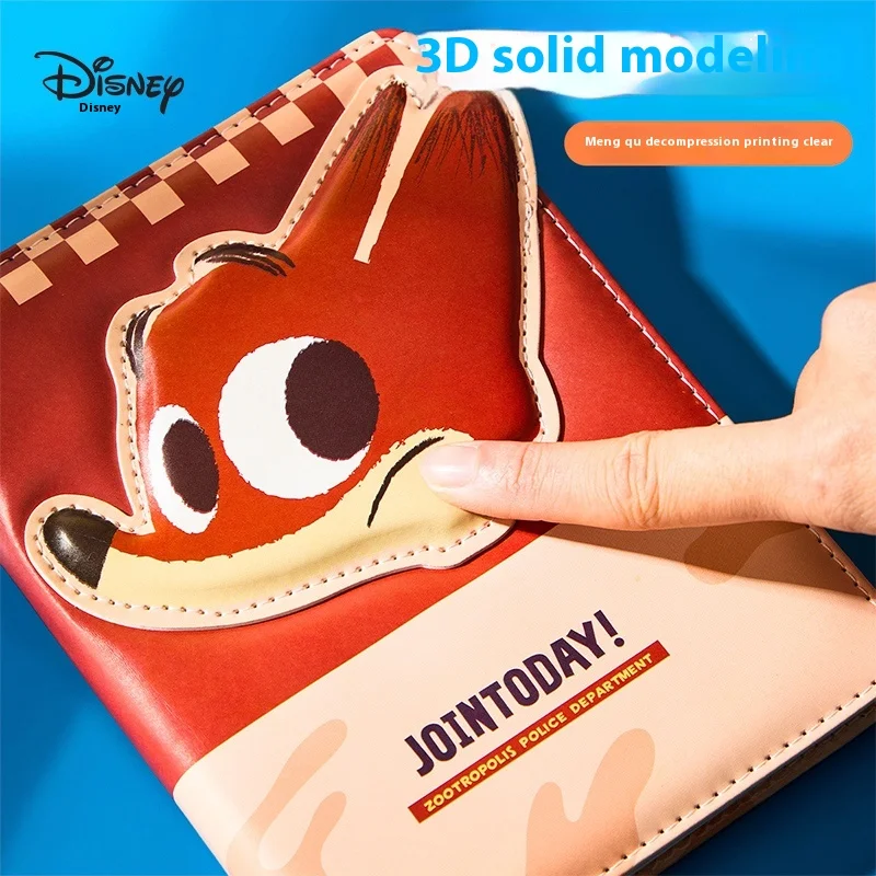 Disney Crazy Zootopia 3d Three-Dimensional Notebook Primary School Blunt Skin Thickened Job Log Cartoon Creative Notepad