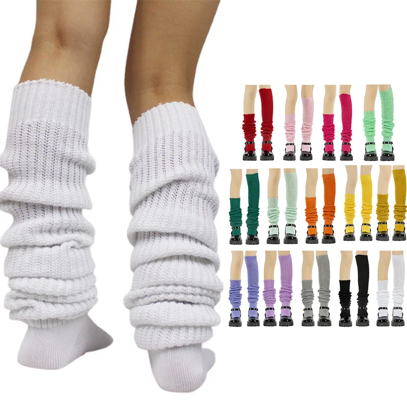 

12 Colors Women Slouch Loose JK Socks Boots Stockings Japanese High School Girls JK Uniform Accessories Leg Warmers Cosplay Sock