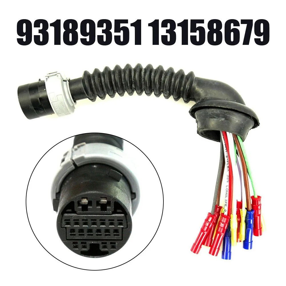 

1x Black ABS Rear Door Wiring Harness Repair For Opel For Vauxhall For Zafira B 2005-2014 Car Interior Replacement Parts