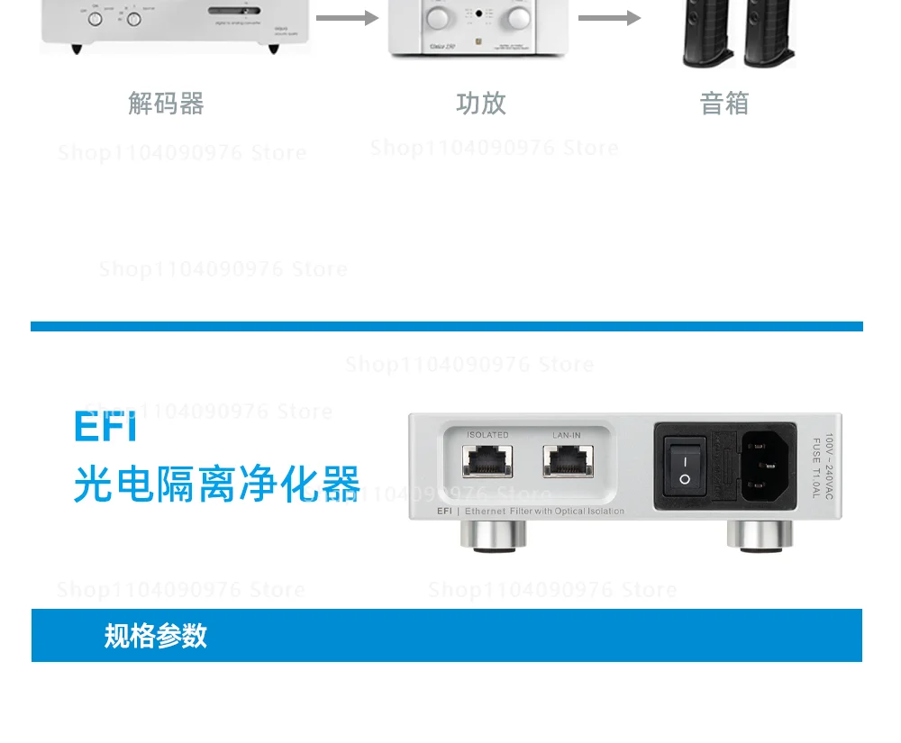 EFI Fever Audio Special Photoelectric Isolator Network Signal Noise Purification