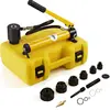 VEVOR Hydraulic Knockout Punch Kit 10Ton Conduit Hole Cutter Set KO Tool Kit with Puncher 6pcs For 16mm thikness Stainless Steel 1