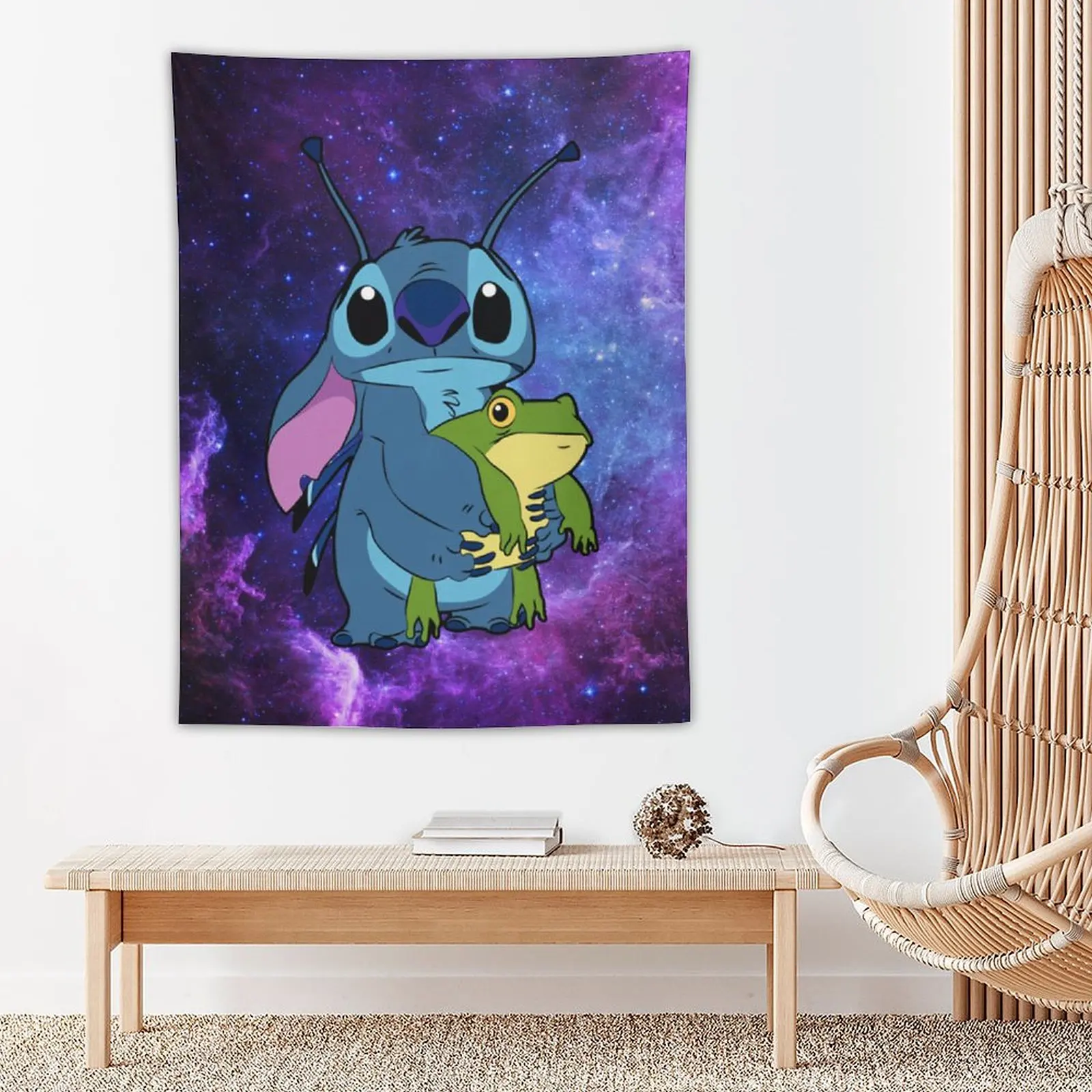 

Funny Stitch Anime Wall Hanging Tapestry for Bedroom Dorm Decorations Ceiling Decor Soft Skin-Friendly Wall Blanket