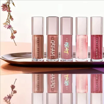Christmas Best Seller Fenty Beauty Lip Glaze 15-color High Gloss Diamond Shimmering Glass Lip Gloss Sexy Nourishing Women Makeup