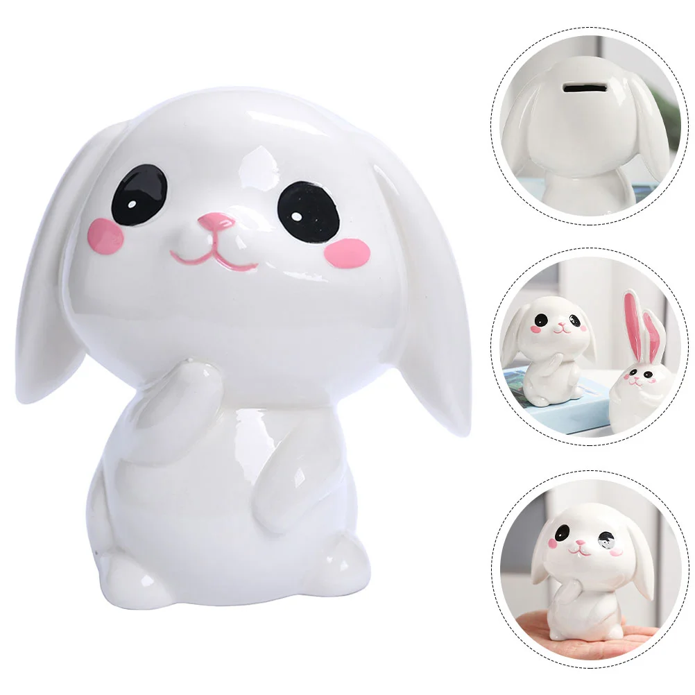 Rabbit Shape Piggy Bank Child Cartoon Saving Bank Rabbit Saving Jar Rabbit Saving Jar Rabbit piggy bank Desktop Rabbit Ornament 3
