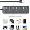 YUCUN USB HUB 3.0 4/7 Port Multiple Extension High Speed USB 3 0 Hub Multi Splitter Extender Hub Adapter Computer PC Accessorie 4