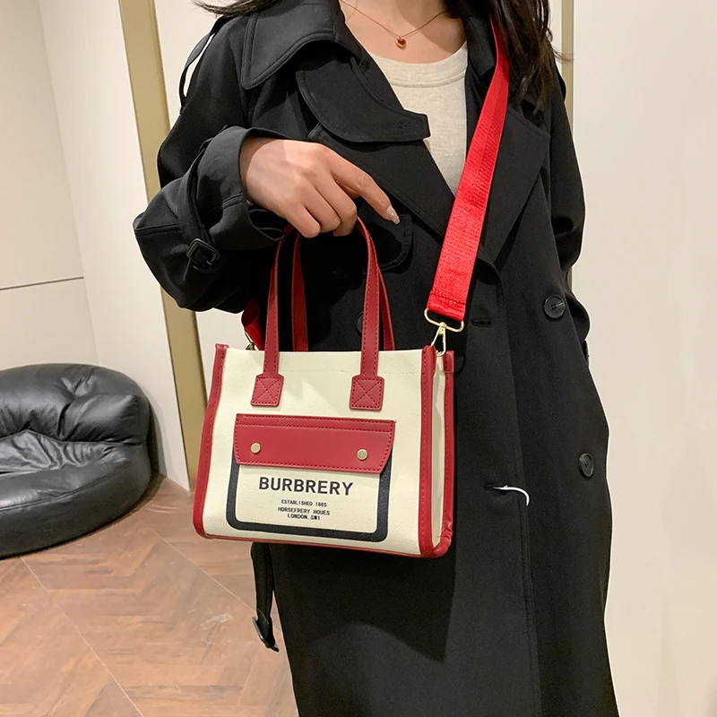 Trendy Letter Logo Crossbody Bag Women's Stylish Vintage Tote High-End Textured Leather Satchel Minimalist Party Purse Designer 4