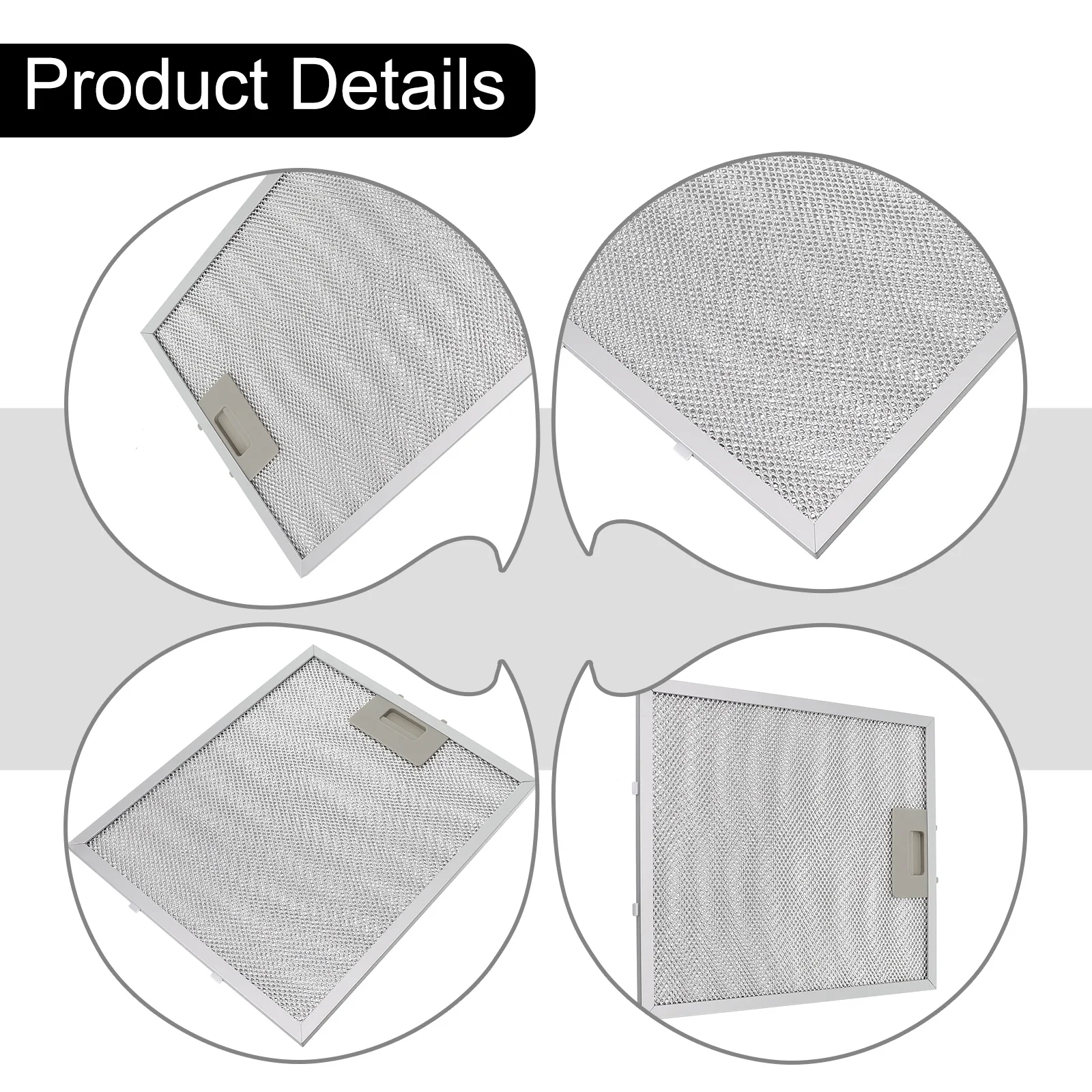 

Aluminized Grease Filtration Metal Mesh Extractor Vent Filter Compatible with Most Range Hoods Silver Cooker Hood Filters