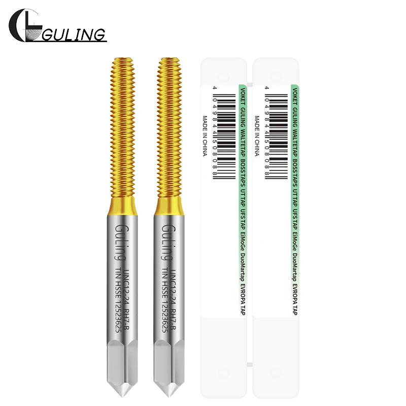 GULING 1PCS HSSE-M42 JIS 표준 TIN 코팅 롤 포밍 탭 UNC 4-40 6-32 8-32 10-24 12-24 1/4 3/8 기계 나사 탭