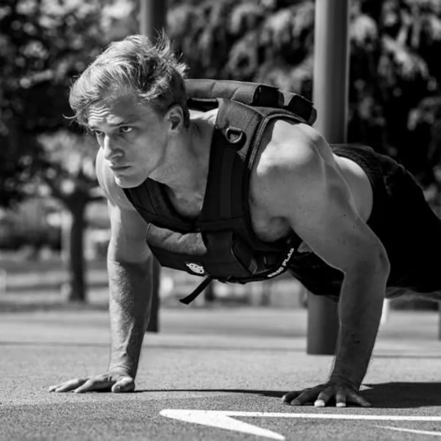 40 lb Weighted Vest for Men & Women - Adjustable 0-40 lb with 16 Iron Weight, Heavy-Duty for Calisthenics, Running and Walking -