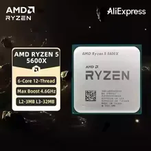 AMD Ryzen 5 5600 데스크탑 CPU 프로세서 6코어 12스레드 3.5GHz AM4 소켓 65W 게이밍용 박스 없음