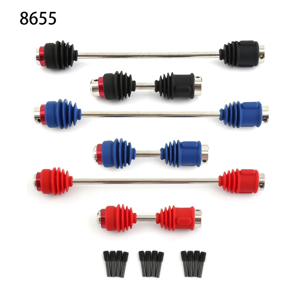 1/10 Traxxas E-Revo Erevo 2.0 업그레이드 부품 액세서리용 먼지 부츠가 있는 금속 강철 센터 드라이브 샤프트 CVD 8655R,3
