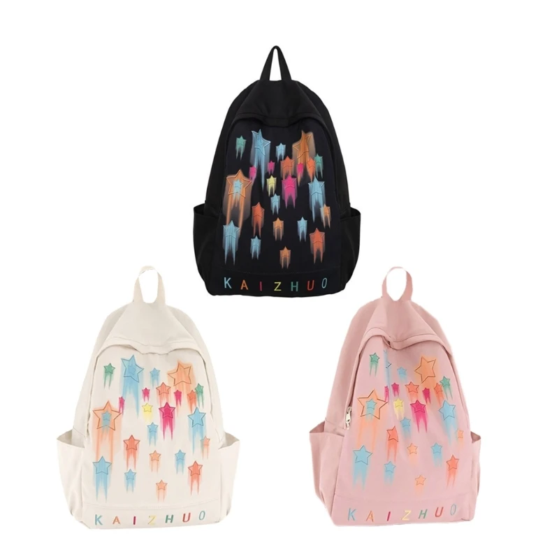 

2023 New Stylish Nylon School Backpack Print Laptop Backpack School Bag for Student Teenagers Travel Casual Book Bags