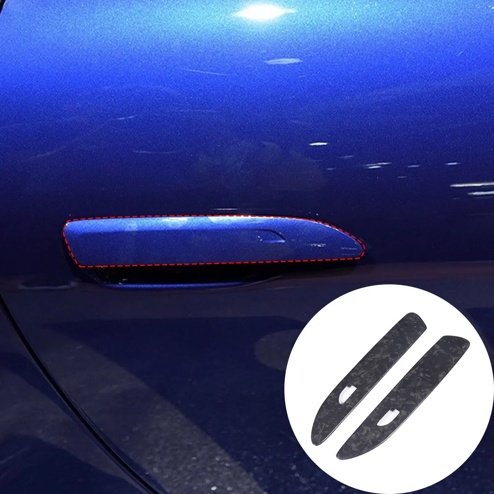 

Forging Carbon Fiber Exterior Door Handel Cover Trim For Porsche 911 992 2019-2022