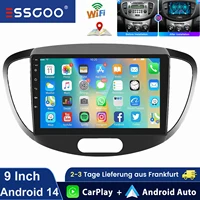 ESSGOO Android 14 pour Hyundai i10 2007–2013 9" CarPlay sans fil Android Auto Écran IPS tactile Navigation GPS Commandes au volant Autoradio Bluetooth WiFi USB FM Lecteur vidéo multimédia Mirror Link Image dans l'image 1
