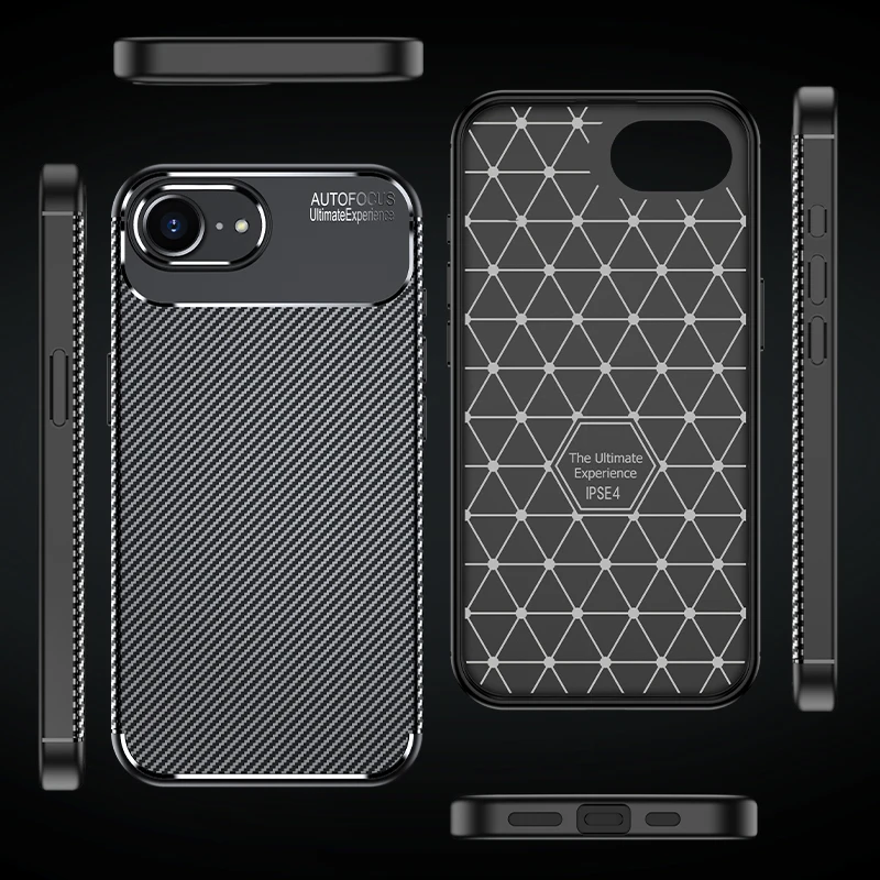 TPU Soft Black Slim Matte Silicone Case - Sleek Protective Back Cover