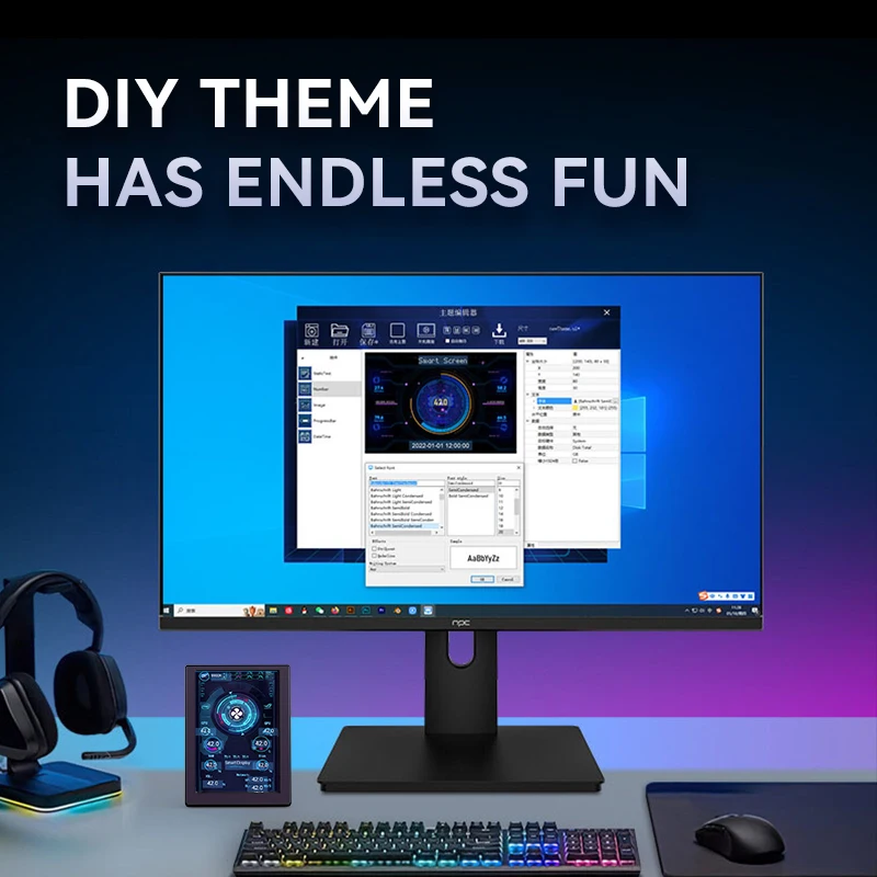 IPS LCD C Ÿ  ȭ, Ʈ UI ÷, CPU GPU RAM HDD , Ʈ, DIY ׸, ǽð  PC, 3.5 ġ