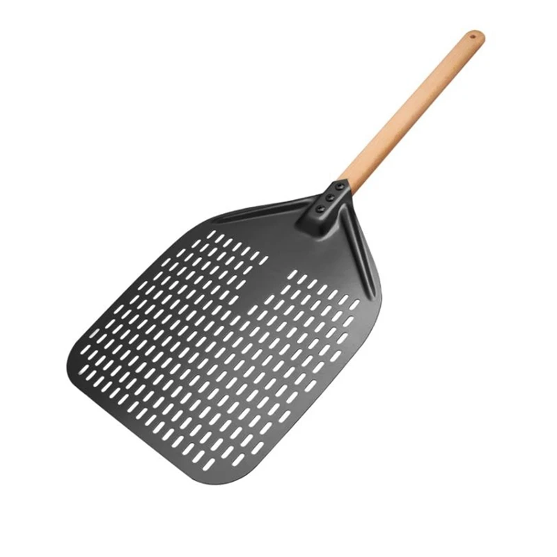 

Pizza Peel,Perforated Pizza Shovel,Rectangular Pizza Turning Spatula With Detachable,For 12-Inch Pizza And Bread Lovers