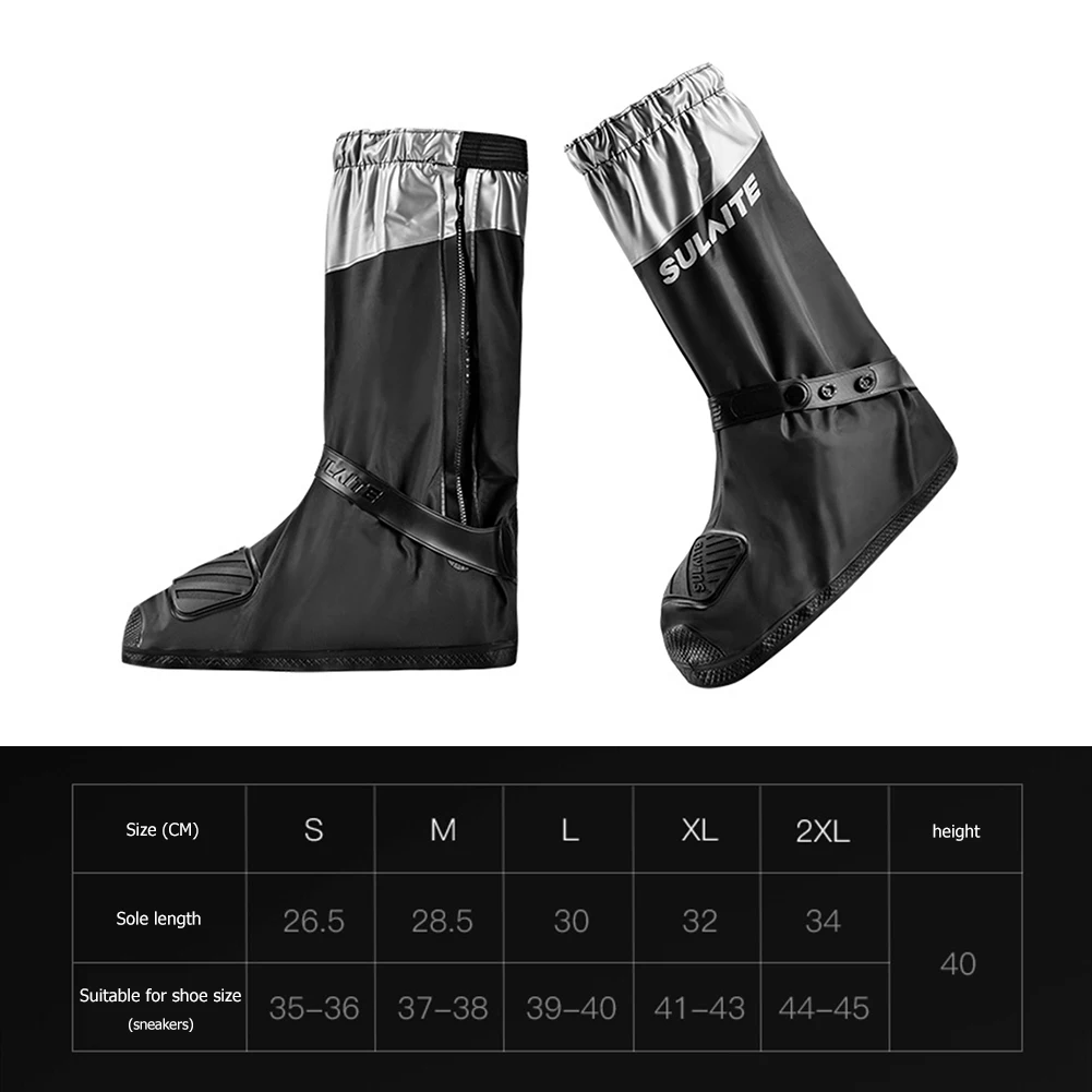 Couvre-chaussures imperméable unisexe pour moto, 1 paire