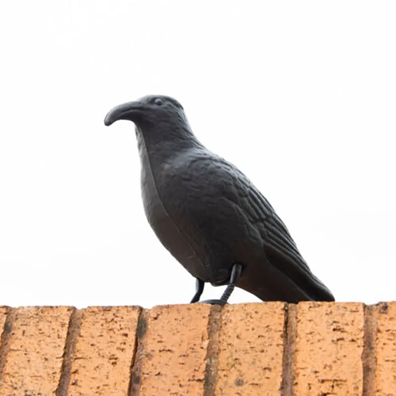 1pc Crow Decoracion Simulation Black Crow Raven Bird Repellent Pest Control Pigeon Repellent Garden Decoration Outdoor Sculpture 4