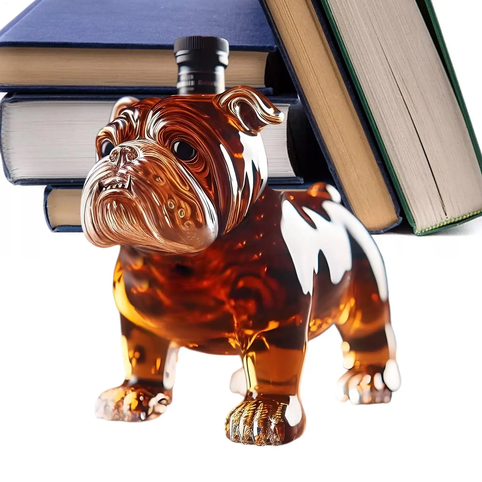 Whiskey Bottle Dog Decanter Funny Glass Collectible Novelty Bulldog Whiskey Bottle for Men Home Tasting Beer Bar Decor Gifts