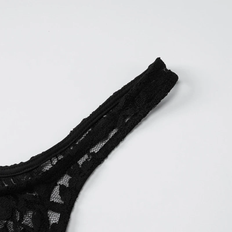 Lace Dresses Women Summer Sheer See Through Spaghetti Strap Sleeveless Bodycon Long Dress Sexy Evening Party Dresses