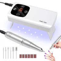 2-in-1 portable Nail Drill and Nail Lamp 45,000 RPM electric nail drill with drill sand with nail art removal nail  polishing 1