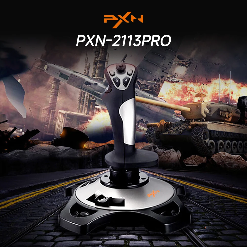 PXN-2113 프로 조이스틱 비행 시뮬레이터 게임 패드 컨트롤러, PC 비행 시뮬레이션 조종석 스틱, PC 및 데스크탑 게임..
