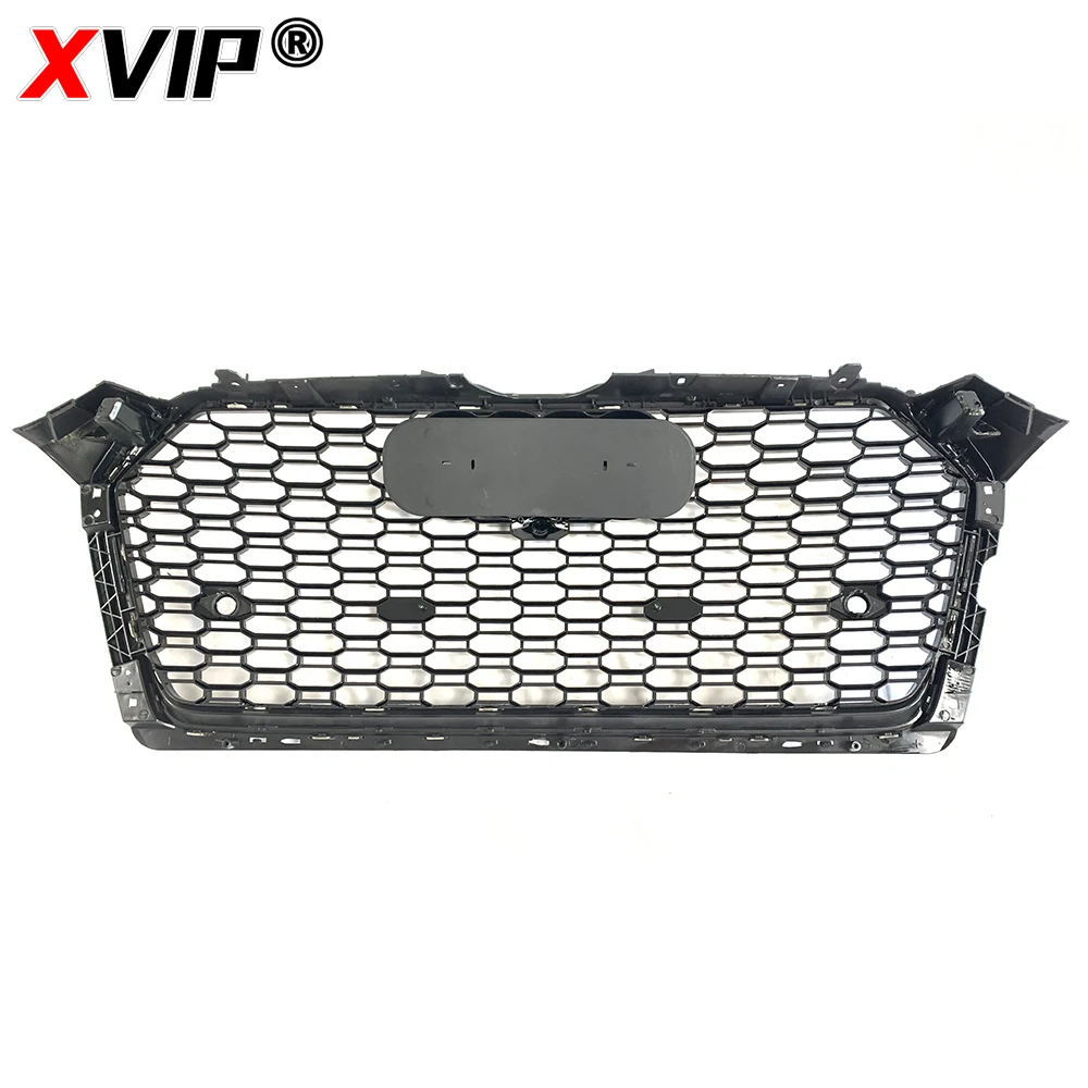 XVIP RS5 스타일 프론트 범퍼 허니콤 후드 상단 그릴 (아우디 A5 S5 F5 2017-2019 스탠다드/ S-라인/ S5 그릴용) 자동차 액세서리