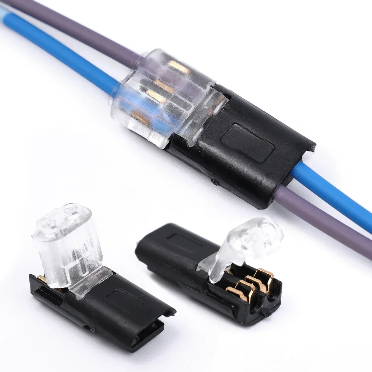 Conector Enchufable De Doble Cable, Conector De Cable De Bajo Voltaje Con Hebilla De Bloqueo, Tira De Luz LED De 2 Cables, Conectores De Cable LED Enchufables, Conectores De Tira De