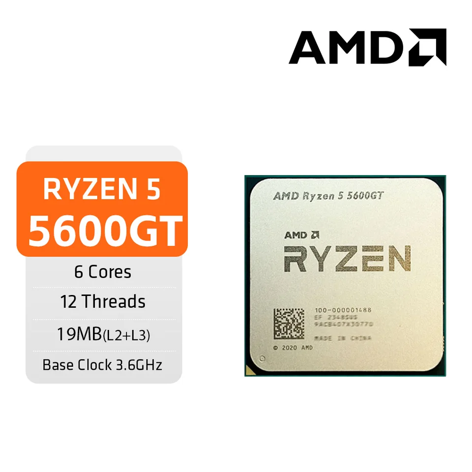 新品未使用☆AMD Ryzen 5 5600GT Socket AM4 6コア AMD Ryzen 5 5600GT 6 core 12 thread – 3.6 GHz (4.6 GHz Max Boost