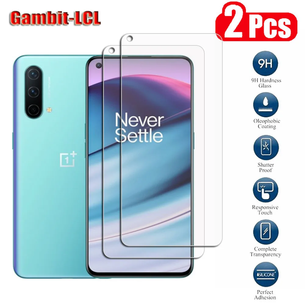 OnePlus Nord CE 5G 6.43 EB2101, EB2103 화면 보호기 커버 필름 용 2Pcs 원래 보호 강화 유리