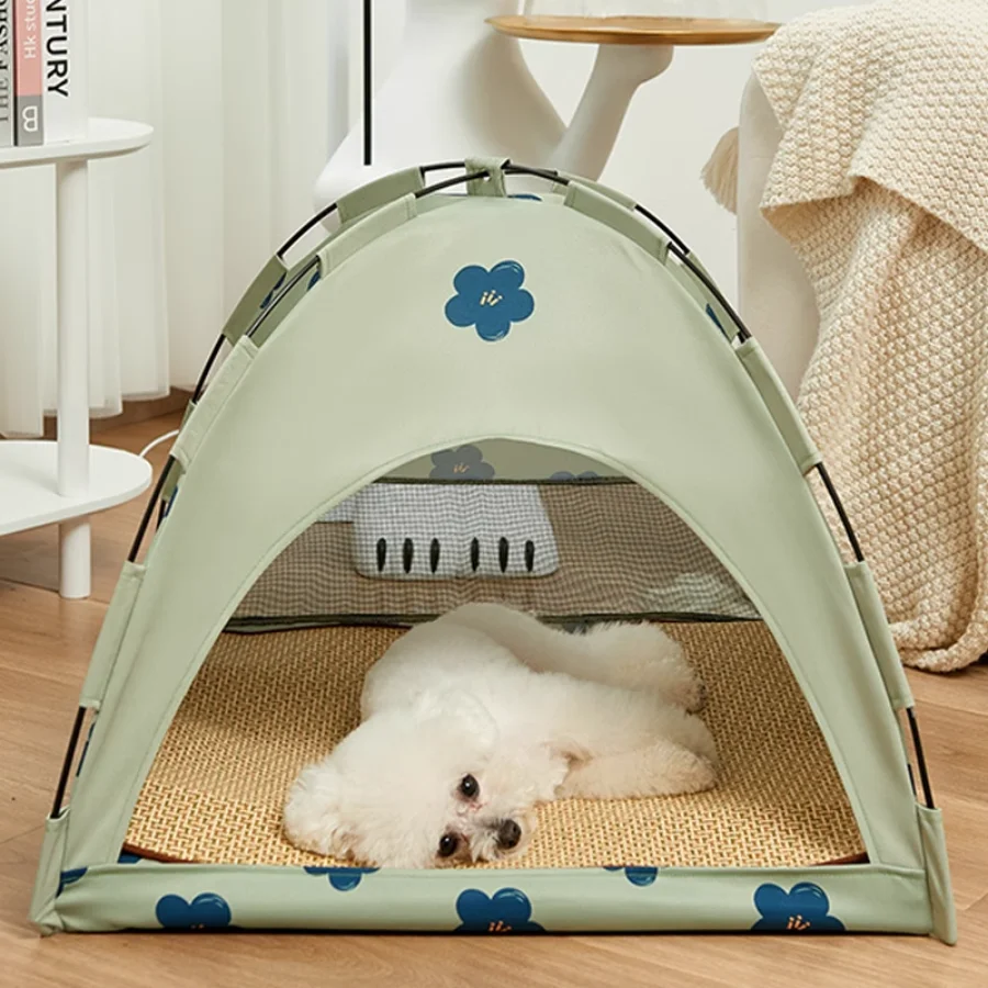 

Cozy Washable Tent Dog House Cute Home Puppy Habitats Removable Dogs Beds Indoor Deep Sleep Areneros Para Gato Pets Supplies