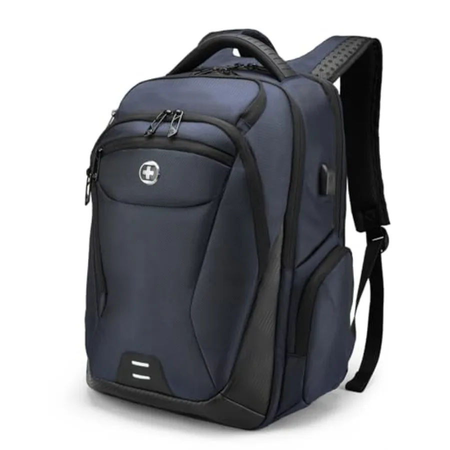 Blue Men's Laptop Backpack for College and Business Travel with ...