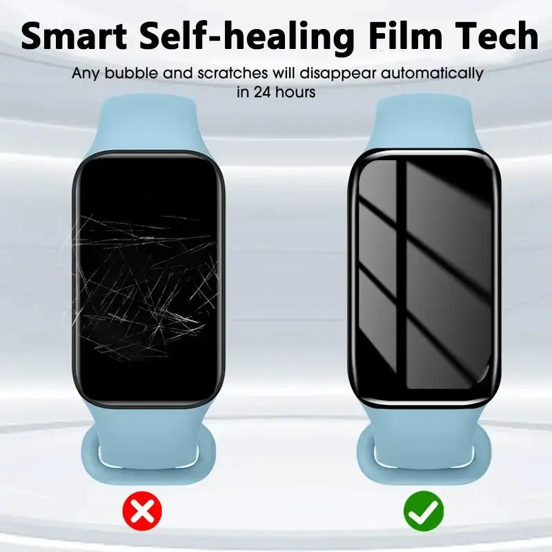 Complete Set of Full Coverage Curved Screen Protector Films for Smartwatch Durability
