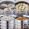 Commercial electric steamer multifunctional high-capacity electric steamer thickened stainless steel three-layer 6