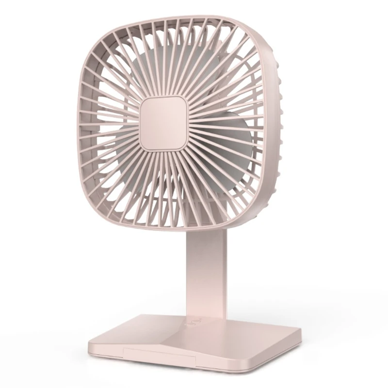 

A6HB Small Desktop Cooling Fan USB Rechargeable Desk Fan 3 Speed Adjustable Portable Fan Low Noise Mini Ventilation Fan